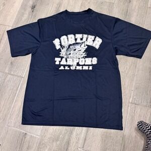 Unbranded Performance T-Shirt Men Large Navy Blue Fortier Tarpons Alumni Graphic